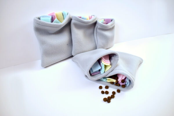 Snuffle pouch, pastel rainbow